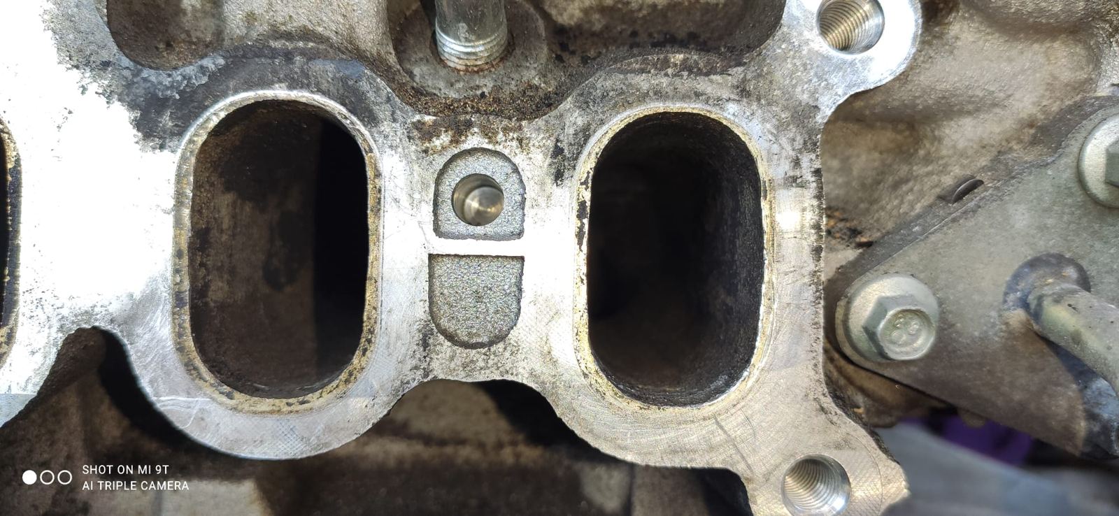 Intake ports before cleaning